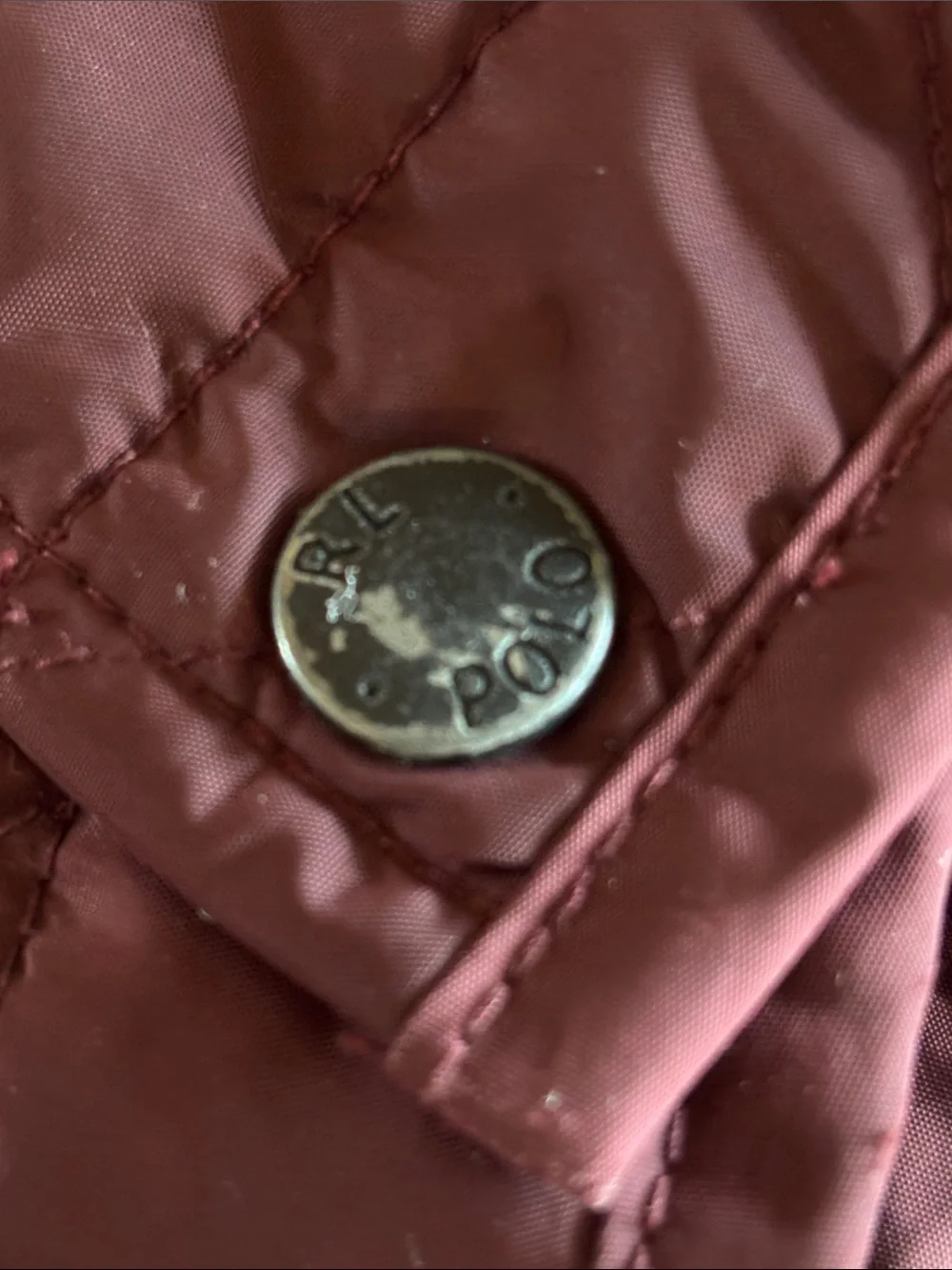 Polo Ralph Lauren Quilted Jacket Size L Riding Maroon Vtg Lined Polo Barn Jacket